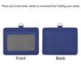 thumbnail image 5 of Uxcell 10.4cm Horizontal Badge Holder PU Leather ID Holder Detachable with 2 Slots and Neck Lanyard Dark Blue, 5 of 6