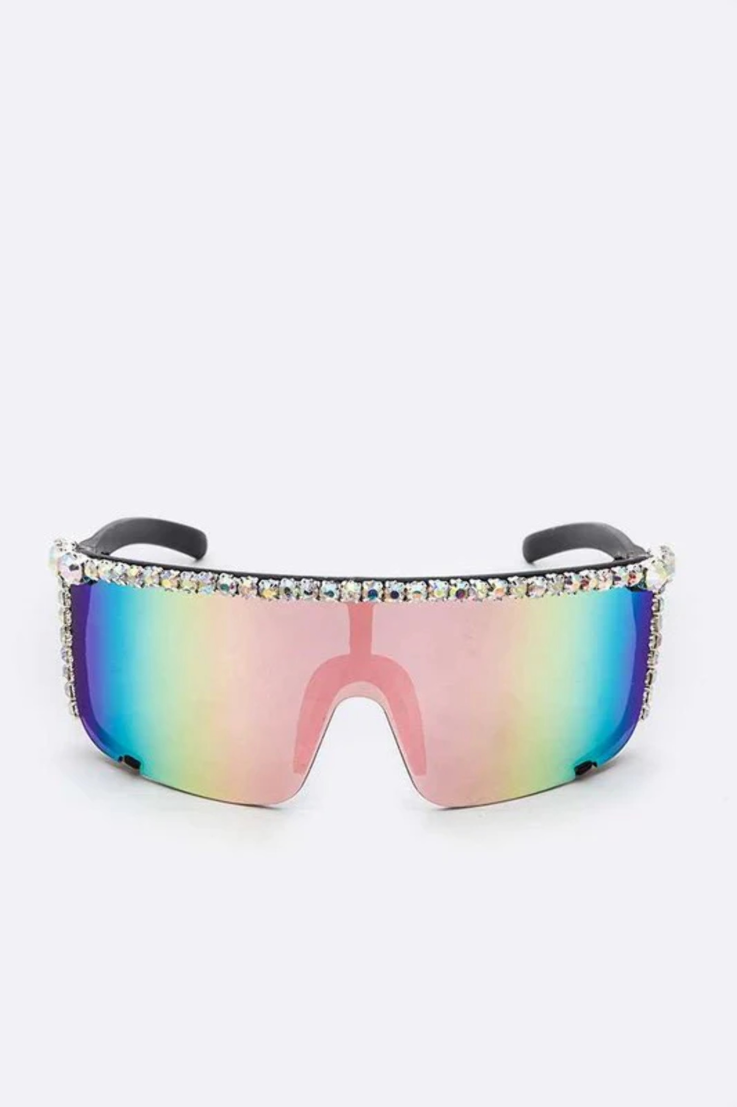 GLAMOUR RED RHINESTONE SHIELD INSPIRED STATEMENT SUNGLASSES NEW Gucci GG1631S 001 Sunglasses - US main image 4
