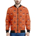 thumbnail image 5 of Bonita chaqueta con cremallera y estampado de zorro para hombre, divertida chaqueta con estampado 3D de animales, de manga larga, informal, holgada, para primavera y otoño, 5 of 5