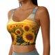 thumbnail image 2 of Fotbe Beautiful Golden Sunflower Field Sujetador Deportivo Largo sin Aros para Mujer con Almohadillas y Soporte Medio, Transpirable y Absorbente, Camiseta Tipo Chaleco o Tank Top-Large, 2 of 8