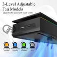 thumbnail image 3 of Prociv Upgraded Upper RGB Cooling Fan for PS5, Top Cooling System Cooler Fan with RGB Light, 3 Speed Adjustable Fan, Dual USB 2.0 Port for PS5 Console - Black, 3 of 7