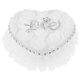 thumbnail image 1 of EeaseMX Caja de anillo blanco romántico Caja de encaje Forma de corazón Almohada Caja de anillo de boda decorativo, 1 of 8