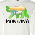thumbnail image 4 of Inktastic Montana Lake and Trees in Bear Silhouette Long Sleeve T-Shirt, 4 of 5
