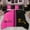 Black Hot Pink, variant on Manfei King and Queen Full Size Comforter Sets for Couple, Black Grey Abstract Bedding Comforter Set, Romantic Valentines Day Reversible Bedding Sets, Luxury Bedroom Decor, 3pcs