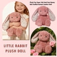 thumbnail image 2 of Plush Bunny Toy, Stuffed Rabbit Comfort Doll, Huggable Plushy Animal - Super Soft Plush Material, Cute Bunny Design, Stuffed Animal Construction, Comforting Feature - For Kids, Toddlers, Baby, Bedtim, 2 of 6