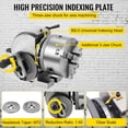 thumbnail image 5 of Dividing Head BS-0 5Inch 3 Jaw Milling Set (5 Inch Chuck)Milling Machine Rotary Table Tailstock Chuck Dividing Head Set Precision Semi Universal Dividing Head for, 5 of 11