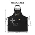 thumbnail image 4 of 2 Pack Adjustable Bib Apron with 2 Pockets - Stylish Black Apron with ' Sustainable & Sustainable ' Design for Cooking Chef Kitchen Use, 4 of 5
