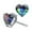 B, variant on YYKihy Fashionable Mini Heart Shaped Zircon Earrings With Women's Hearts Colorful And Earrings Heart Shaped Earrings With Their Cute Heart Shaped Shape Symbolize Love And Warm