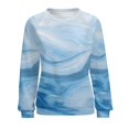 thumbnail image 7 of Colorful Marble Pattern Womens Casual Crewneck Sweatshirt Long Sleeve Tops Cute Pullover Loose Fit, 7 of 7