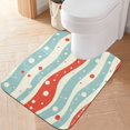 thumbnail image 2 of Yayeee Bath Rug for Bathroom Floor Non Slip Rectangle Fluffy Soft Absorbent Mat, 16"x24", Light Blue Pattern, 2 of 7