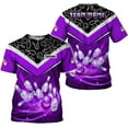 thumbnail image 5 of Custom 3D Bowling Shirts Personalized for Men and Women - Unique Team Shirt & Gifts for Bowling Lovers (Purple, M), 5 of 10