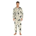 thumbnail image 3 of FORMRS Onesies Pajama for Adults Unisex Hoodie Winter Jumpsuit One Piece Sleepwear, Sizes S-2XL, Small Black Flowers, 3 of 7