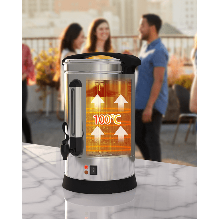 HUBERT® 3 2/5 Gal Stainless Steel Rounded Leg Coffee Urn - 11 1/5L x 10  1/2W x 25H