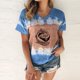 thumbnail image 2 of Top casual de manga corta para mujer con cuello redondo y estampado de degradado sexy de verano Fridja ghk4738, 2 of 4