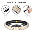 thumbnail image 5 of Lsque Beer Ultra Soft Car Steering Wheel Cover for Women, Standard 15 inch Size for Truck Van SUV Auto, 5 of 8
