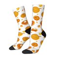 thumbnail image 1 of Balery Pumpkin Maple Leaves Calcetas Largas con Estampado para Hombre y Mujer – Suaves y Transpirables, Talla Única (US 5-11), 1 of 6
