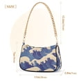 thumbnail image 3 of FORMRS Womens Shoulder Bag with Chain Strap Clutch Purse Cute Tote Handbag, Blue Wave Pattern, 3 of 7