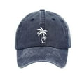 thumbnail image 2 of Holzkary Baseball Cap Adjustable Golf Dad Hat for Men Women Sun Hat Palm Tree Funny Print Embroidered Denim Dad Hat Vintage Washed Workout Hat Distressed Baseball Cap Dad Hats for Men Women Washed Co, 2 of 3