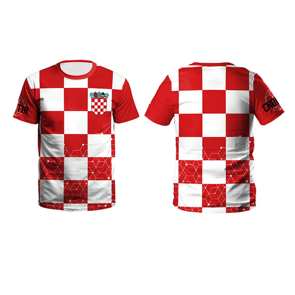 Wekity 2022 World Cup Soccer Jersey Men's Soccer Shirt Croatia , L 