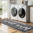 thumbnail image 2 of Findosom 24"x72" Farmhouse Laundry Rug Floor Mat,Non Slip Laundry Room Runner Rug with Rubber Backing Washable Indoor Floor Area Rug for Kitchen Laundry Bathroom Hallway Entryway, Gray, 2 of 7