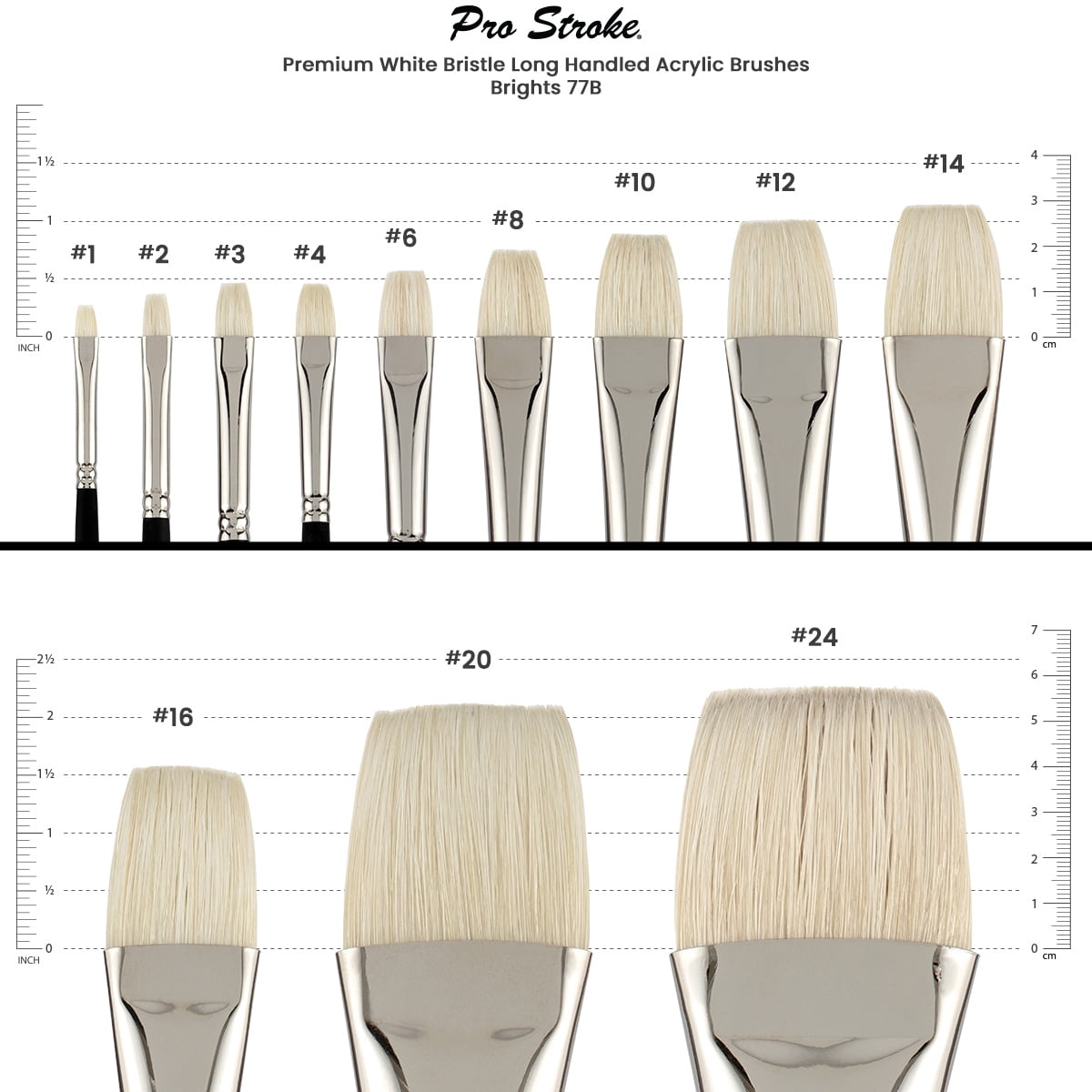 Creative Mark Bulk Paint Brushes- 180 Count Oil Brushes for Painting Workshops- Assorted Pro Stroke Premium White Chungking Bristle- Round, Bright, Flat and Filbert- Hand Tied Chungking Hog Bristle