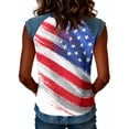 thumbnail image 5 of Tank Tops for Women Patriotic Print Round Neck Sleeveless Shirts Casual Loose Fit Trendy Star Stripe Camisole Blouse White S, 5 of 6