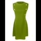 thumbnail image 3 of Vestido Mini Formal de Verano para Mujer, Informal, Sin Mangas, Elegante, con Botones, Ideal para Oficina Verde S, 3 of 8