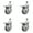 4 Swivel - Total Lock Brakes  - Gray, variant on 3 Inch Gray Polyurethane ½ Inch Threaded Stem Caster with Brake