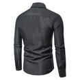 thumbnail image 4 of IROINNID Plain Long Sleeve Shirts for Men Comfy New Shirt Business Turndown Collar Blouse & Shirt Discount,Black, 4 of 7