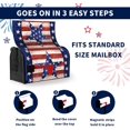 thumbnail image 5 of America Flag Mailbox Cover Magnetic Patriotic Star Mail Box Wrap 4th of July Memorial Letter Post Box Cover Independence Day Mailbox Covers for Outside Garden Yard Home 21 X 18 Inch, 5 of 6