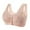 Beige, variant on Women Comfortable Large Size Front Buckle Wrap Up Tank Top Style Thin Bra,Size 46