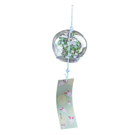 

Famure Japanese Wind Chimes Romantic Flower Small Wind Bells Christmas Decoration Handmade Glass Japanese Style Pendant for Birthday Gift Home Decors