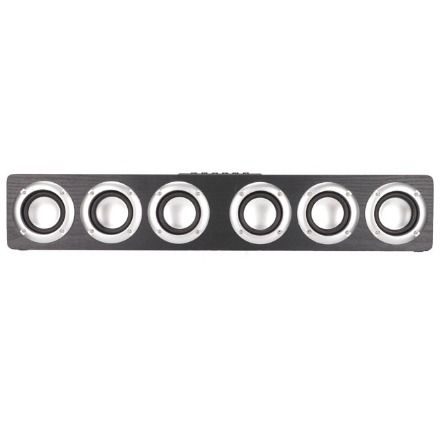 Barre de Son, Haut-Parleur Hi-Fi Multifonction en MDF pour la Maison pour Tablette Noir