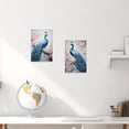 thumbnail image 3 of ZHONGYUTONG Peacock Wall Art Set of 2 Blue Peacock Pictures Wall Decor Elegant Peacock Painting Beautiful Animal Poster Canvas Prints Home Decor Frame (11"x14"x2PCS), 3 of 6