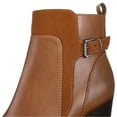 thumbnail image 5 of Pennysue Women's Chunky Heel Booties Brown Zipper Ankle Booties Size 11, 5 of 6