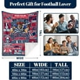 thumbnail image 5 of New England Blanket, Football Fans Gifts for Kids Boys Girls, Blue and Red Team Color Style, Football Throw Blankets Merch Gear 40"x50"., 5 of 6