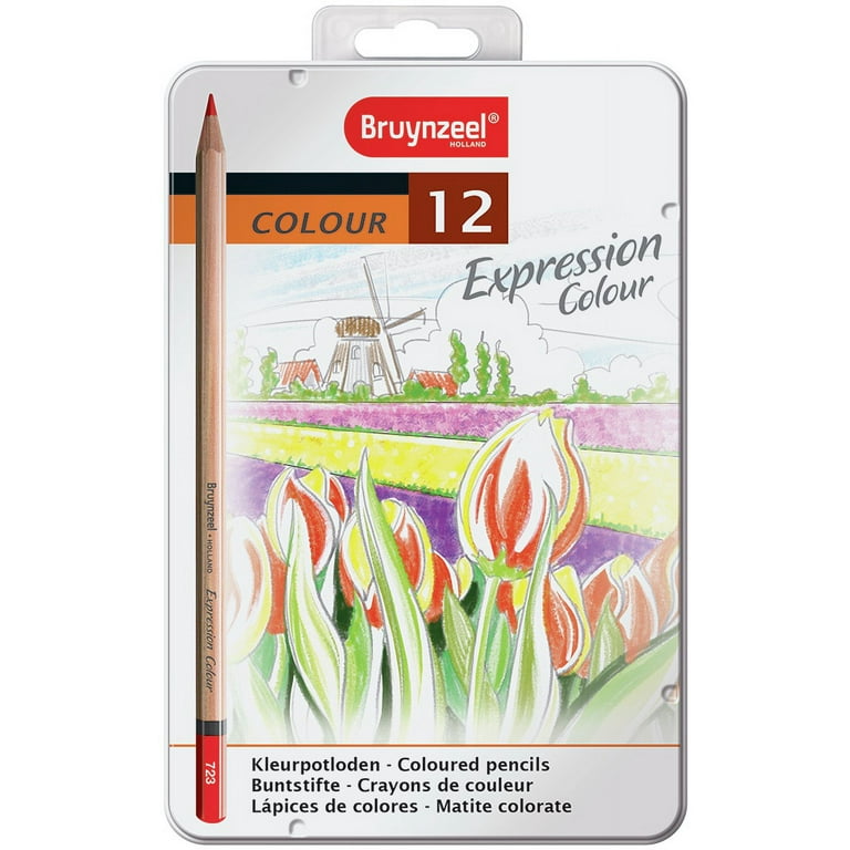 Set 12 Lápices de Colores Acuarelables Bruynzeel Expression – Dibu