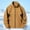 Gold, variant on Men's Polar Lined Jacket Warm Full Zip Up Thick Jacket Soft Outwear Winter Coat with Zipper Pocket,For men in autumn and winter, there are warm, thickened jackets, warm jackets