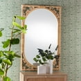 thumbnail image 3 of bali & pari Isley Modern Bohemian Natural Rattan Wall Accent Mirror, 3 of 4