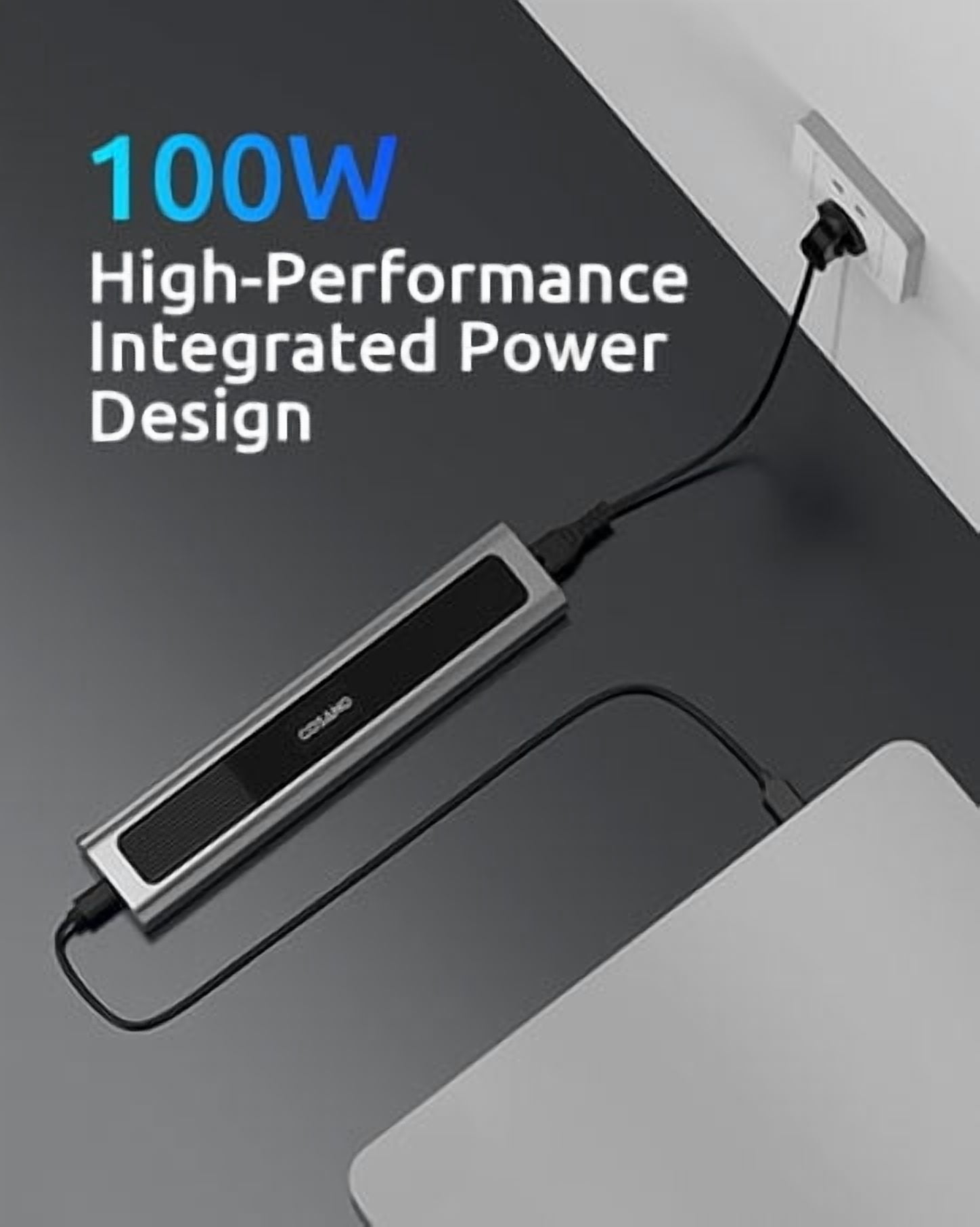 COSANO USB-C Docking Station for Apple Laptops – 100W Fast Charging Dock with 4K HDMI Port, USB-C to USB-C Cable, AC Power Supply – Space-Saving Aluminum Stand for Mac mini & MacBook