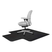 MYXIO Office Desk Chair Mat with - for Low Pile Carpet (with Grippers) Black, 36 Inches x Inches, Made in The USA