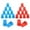 Orange & Blue, variant on Sport Stacking Cups, 24pcs Sports Stacking Cups Speed Training Game for Challenge Competition Travel Party Gift for Kids and Adults