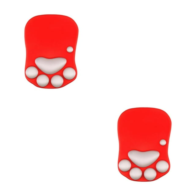 Thinsony Tapis de Souris Patte de Chat avec Base Antidérapante Protection Unique pour Poignet Sûr DS-001 Rouge Vif 2Ensemble