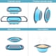thumbnail image 2 of U Chef Set de coladores plegables de silicona para hogar y cocina U Chef Colador de silicona plegable, 2 of 7