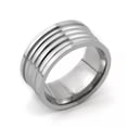 thumbnail image 4 of 10mm Silver Male Band 316L Stainless Steel Men's Party Ring Size 7/8/9/10/11/12, 4 of 4