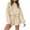 Beige, variant on Turilly Two Piece Set Tracksuit for Women Casual Solid Color Clothes Sports Suit Womens Long Sleeve Shorts 2 Piece Set