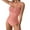 Pink, variant on Amidoa Womens Plus Size Swimsuit Cheeky Ruffled One-Piece Strapy Bathing Suit Womens Bikinis