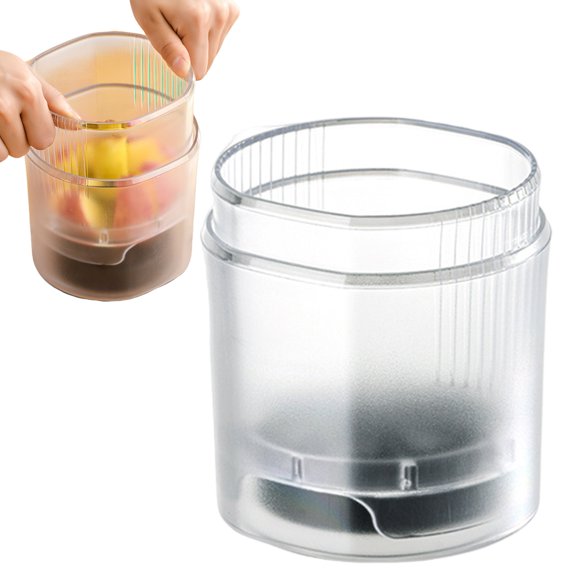 TidBay Fruit Slicer 8 Slices Extra-Large Stainless Steel Cutter for Apples with Transparent Bowl Safe Easy-to-Use Kitchen Tool for Snacks And Desserts