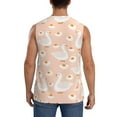 thumbnail image 4 of Haiem Men's Geese and Flower Print Tank Tops Summer Sleeveless Cut Off Workout T-Shirts Fitness Vest Athletic Undershirts-Medium, 4 of 8