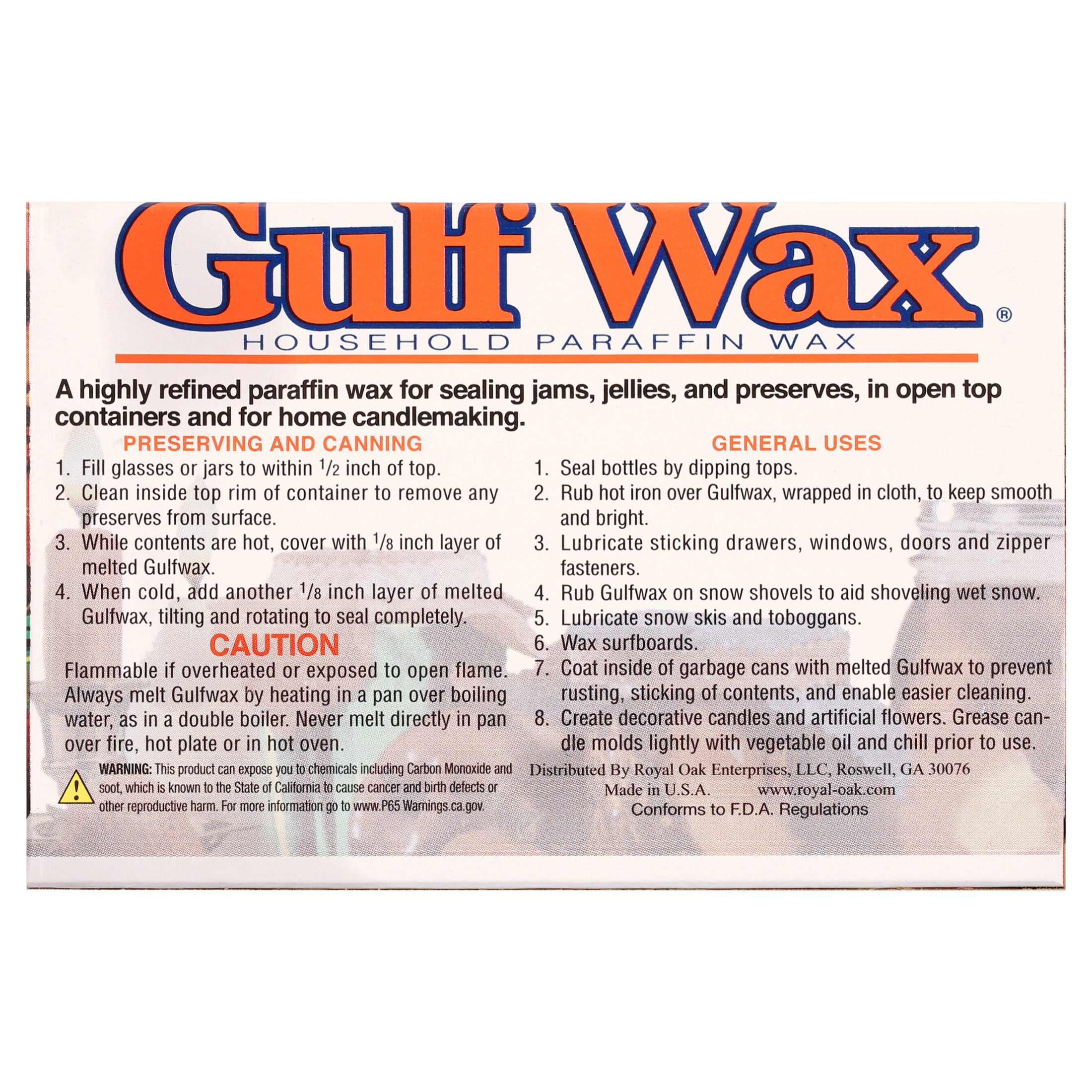 (2 pack) Gulf Wax Household Paraffin Wax - Multi-Purpose - 16 oz